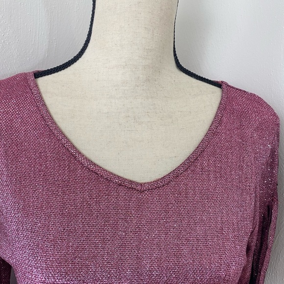 Nwot Sequined Sparkley Pink gown. Sz L. - Picture 3 of 12